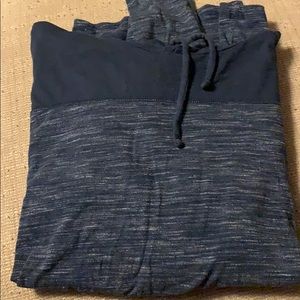 Thin navy blue hoodie sweat shirt
